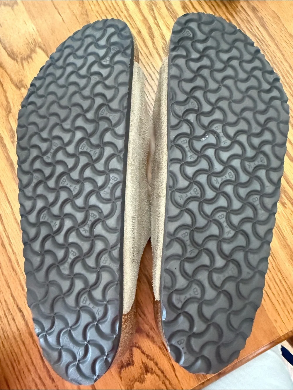Birkenstock men’s Size 16 Suede Double-Strap Sandals in Taupe Gray
